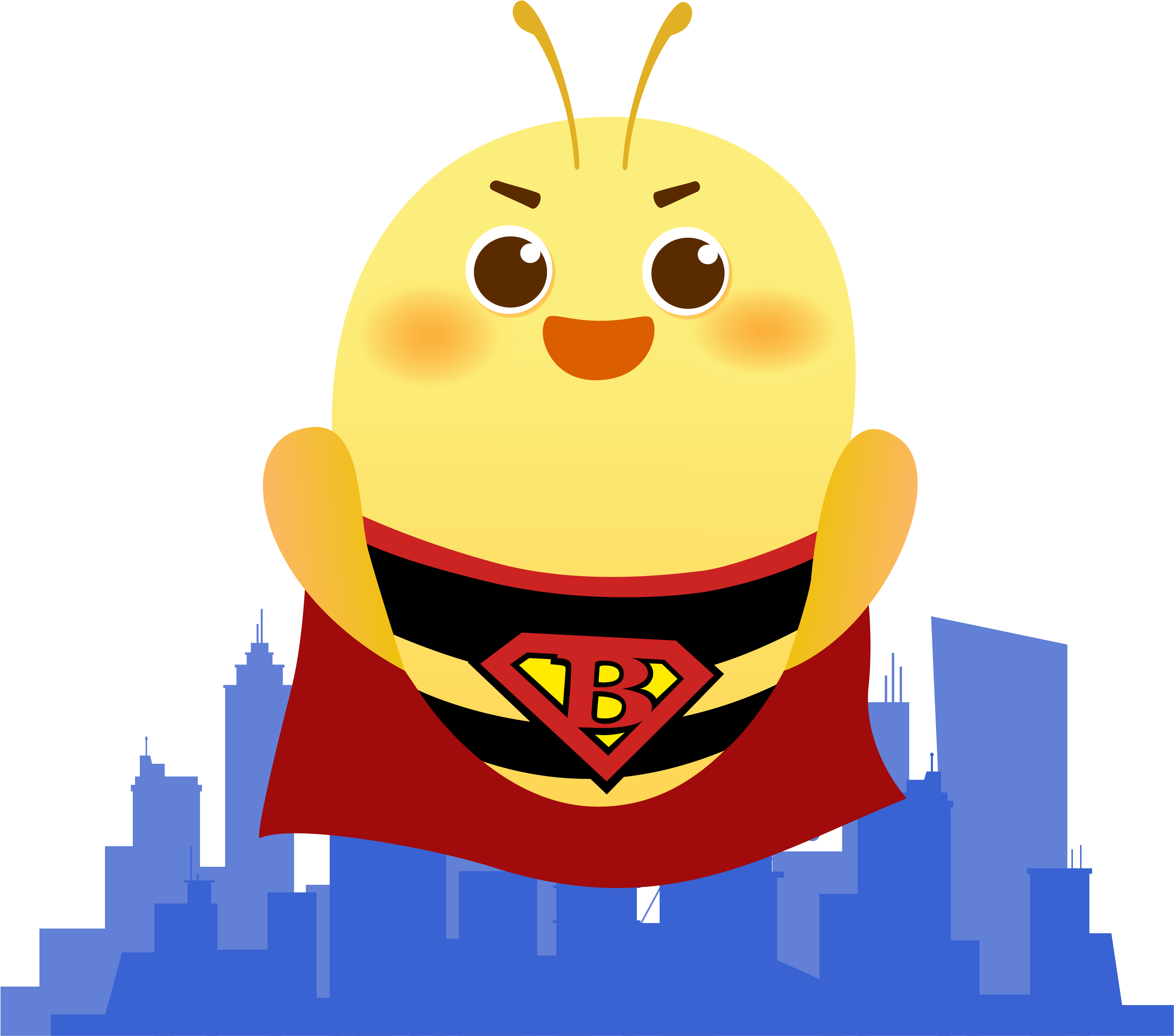 Superhero Bee Cartoon