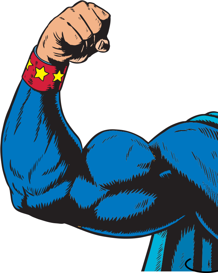 Superhero Fist Power Display