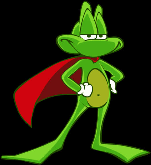 Superhero Frog Cartoon Character