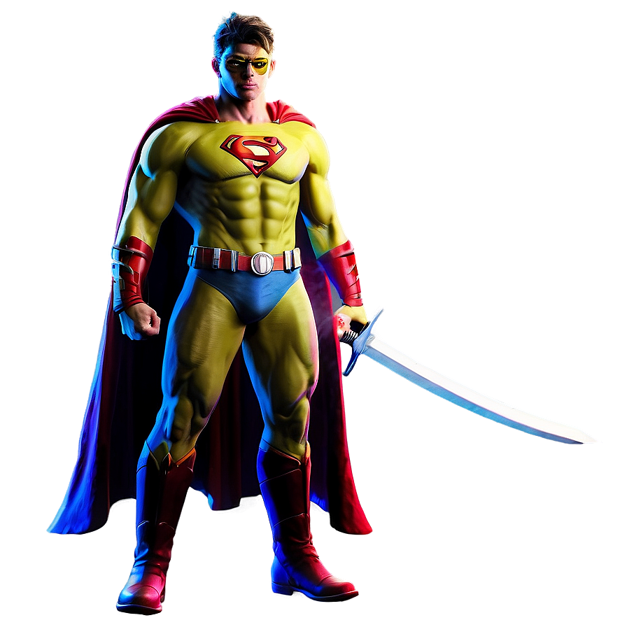 Superhero With Sword Png Bxa