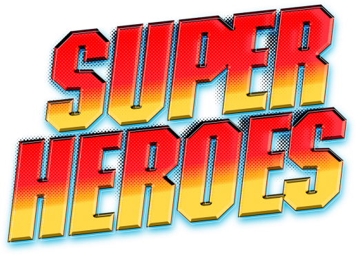 Superheroes Text Logo