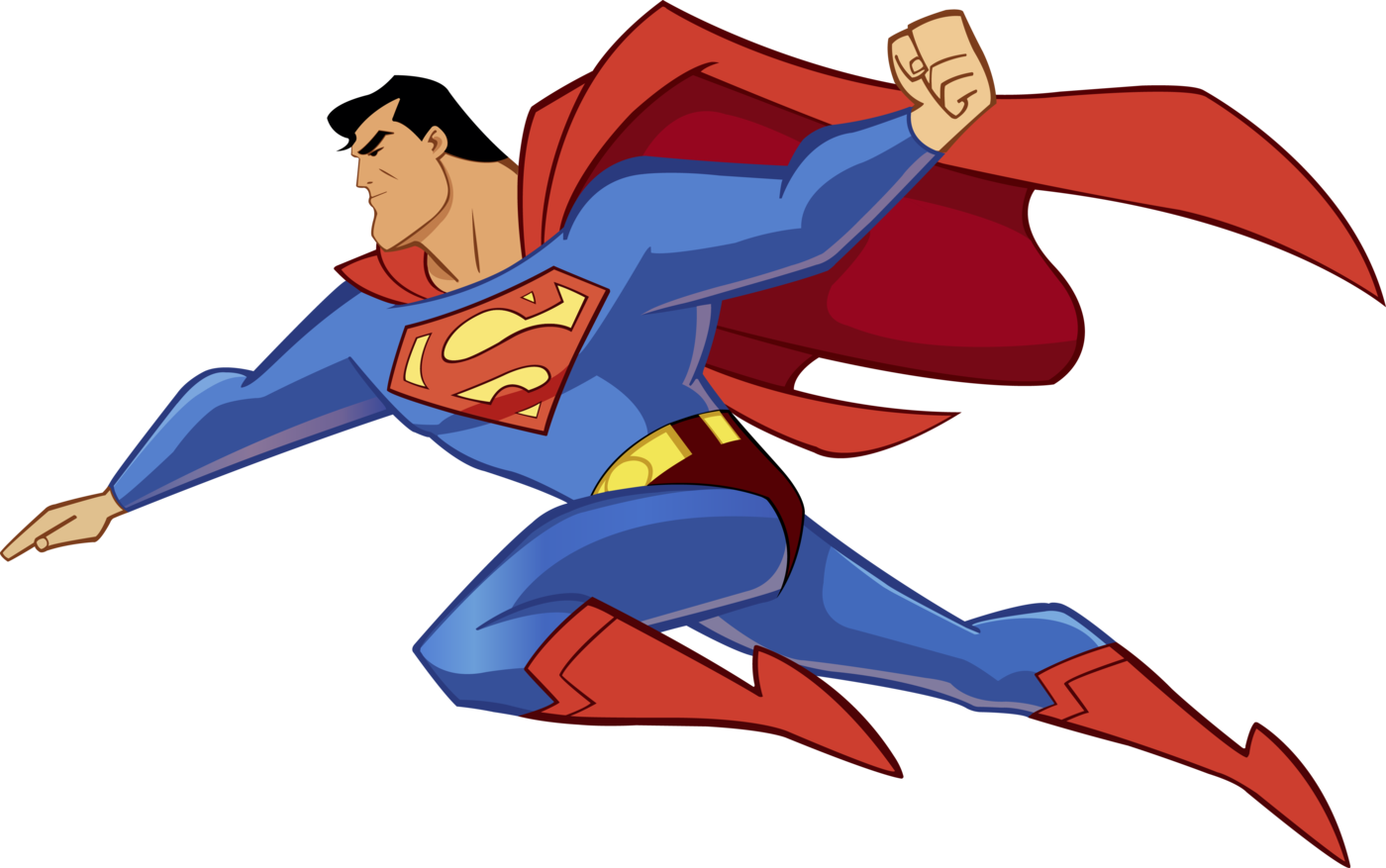 Superman Flying Animated Illustration