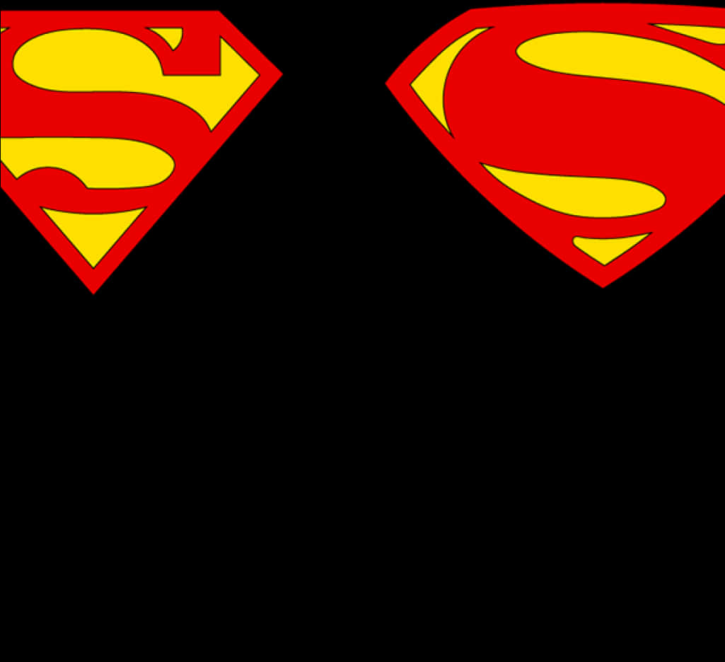 Superman Logo Red Yellow Black Background