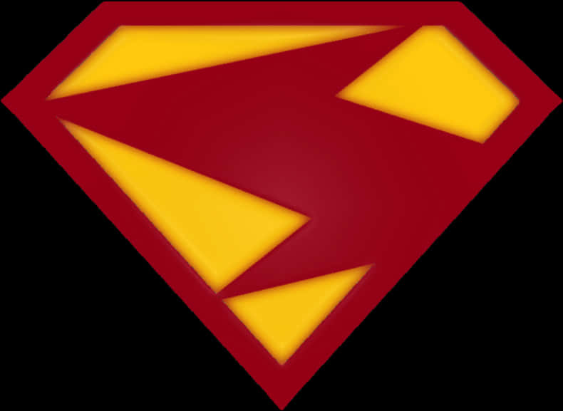 Superman Logo Red Yellow Design