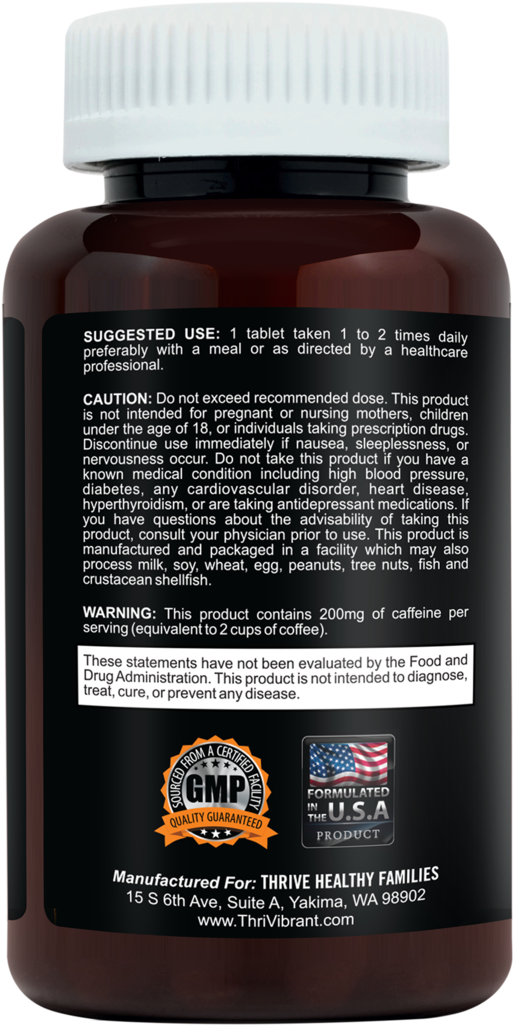 Supplement Bottle Label Design