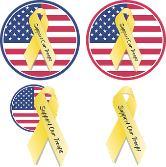 Support Our Troops Ribbon Designs