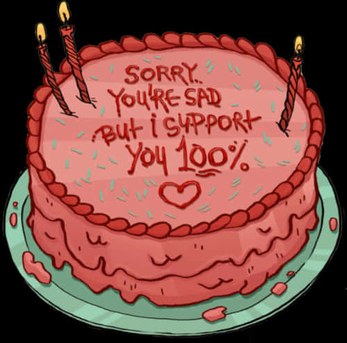 Supportive Message Cake