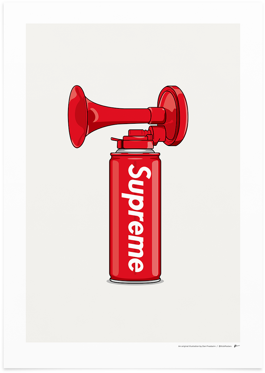 Supreme Branded Air Horn Illustration