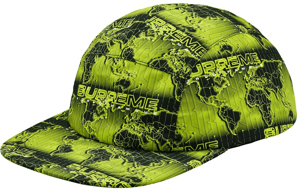 Supreme Branded World Map Cap