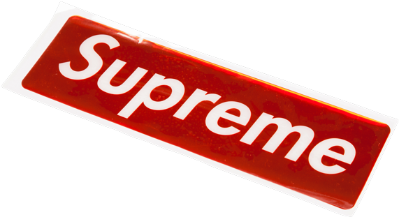 Supreme Logo Sticker Red Background