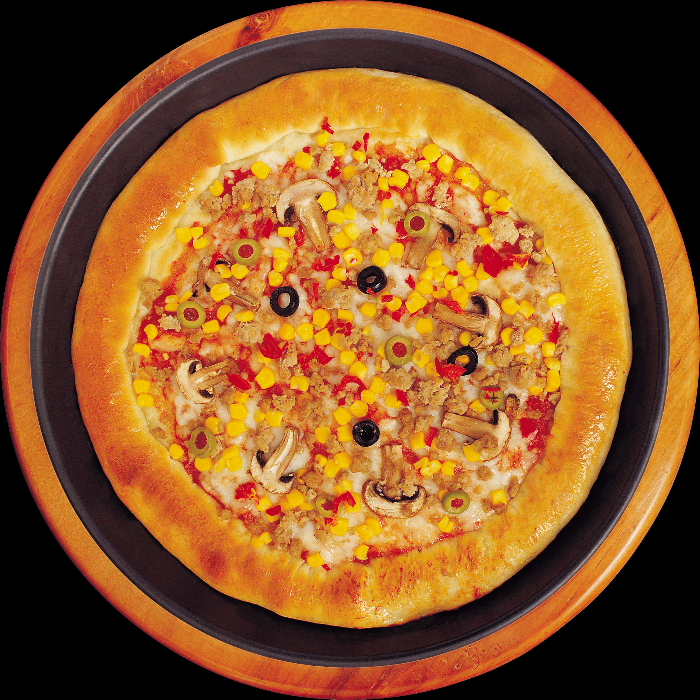 Supreme Vegetable Pizza Top View