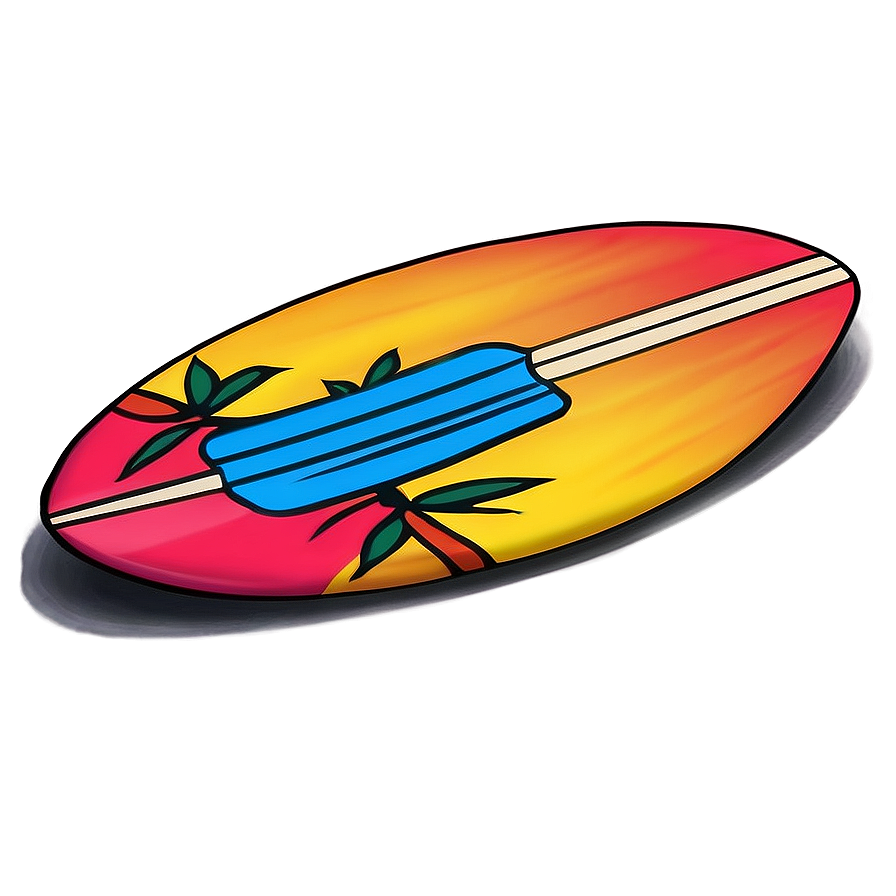 Surfboard Sunset Scene Png 17