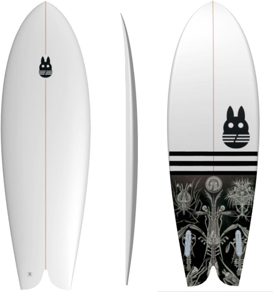 Surfboardwith Unique Graphic Design