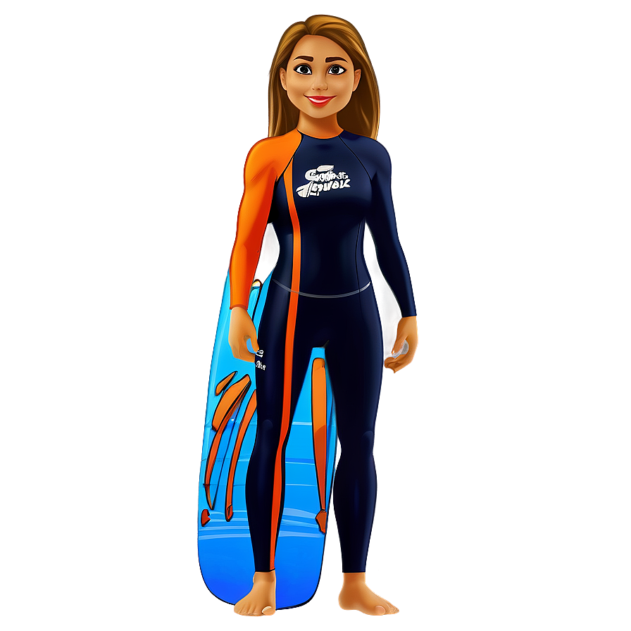 Surfer Girl Cartoon Png 69