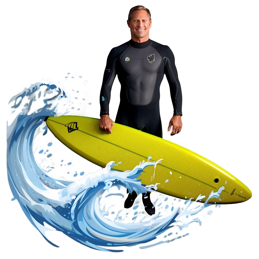 Surfer In Winter Wetsuit Png 96