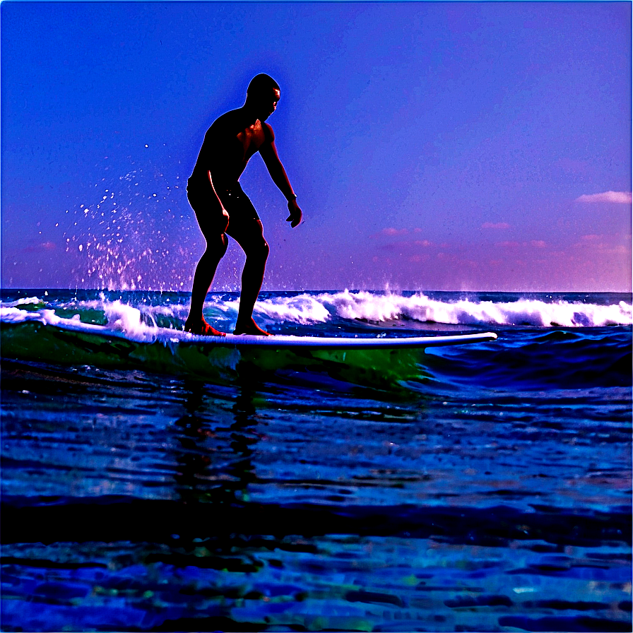 Surfing At Dawn Png Esk