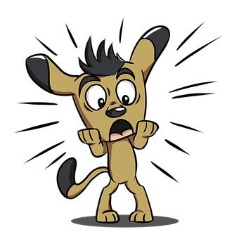 Surprised Cartoon Dog Illustration