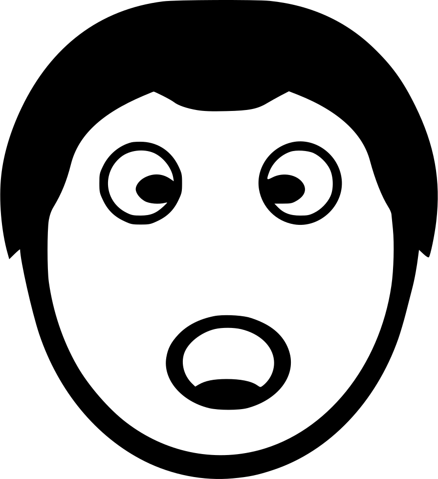 Surprised Cartoon Face Icon