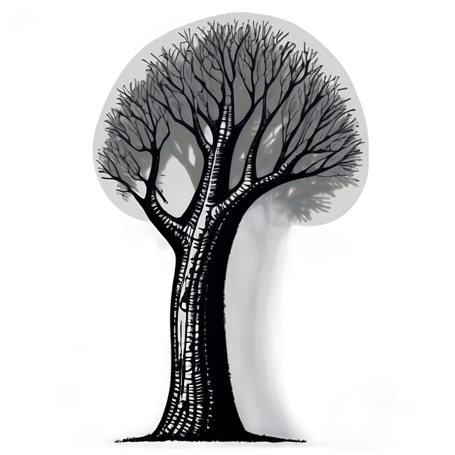 Surreal Black And White Tree Art Png 94