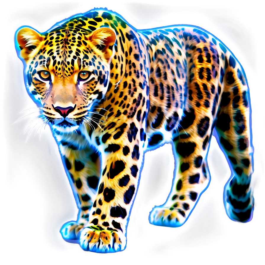 Surreal Cosmic Leopard Png Arq93