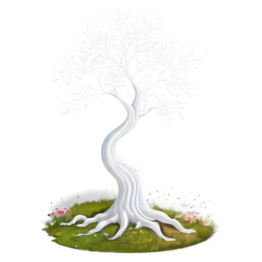 Surreal White Tree Art Png 57