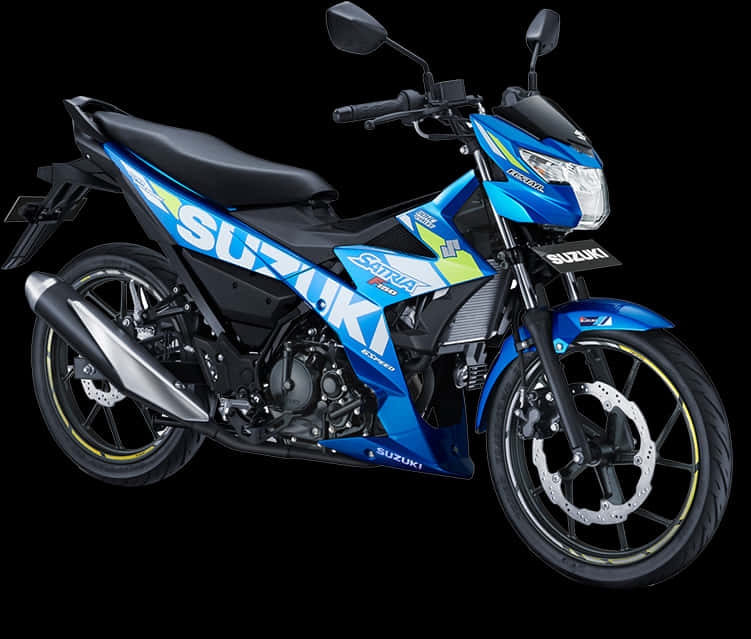 Suzuki Motorcycle Blue Black Design