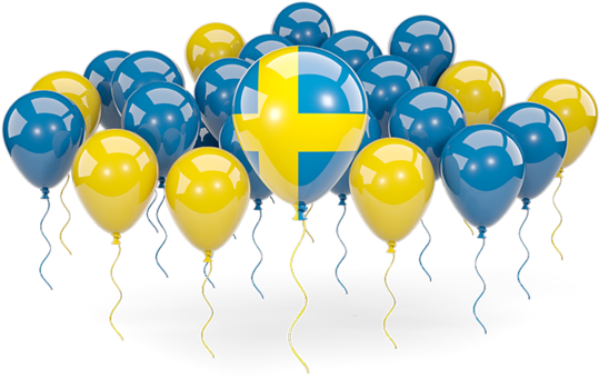 Swedish Flag Themed Balloons