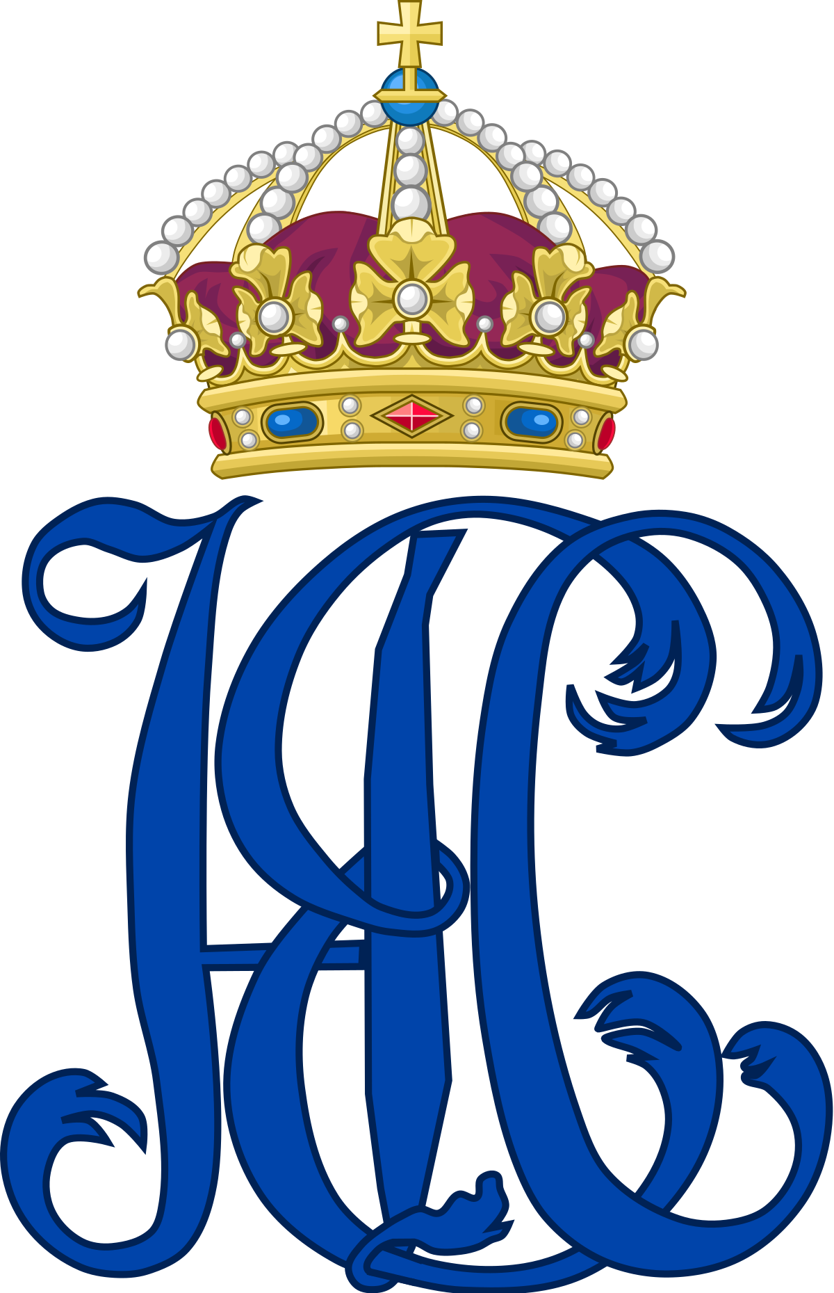 Swedish_ Royal_ Monogram_with_ Crown_ Vector