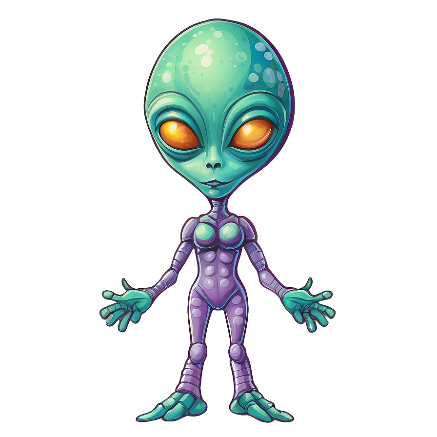 Sweet Alien Illustration Png 33