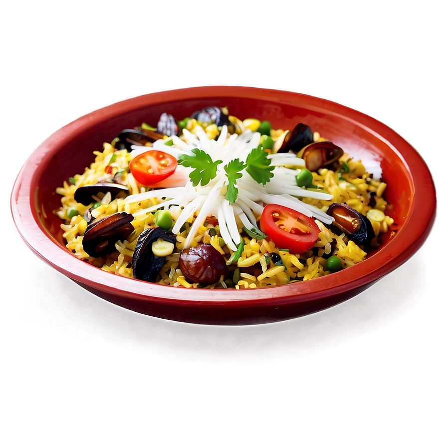 Sweet And Savory Paella With Dates Png 80