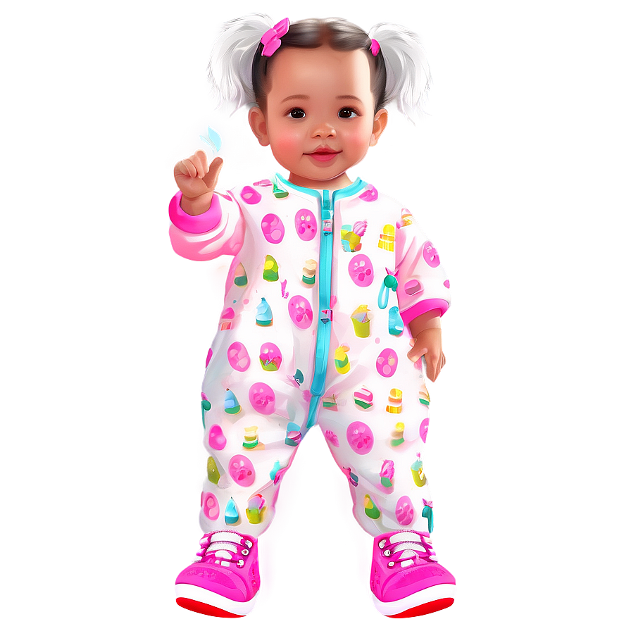 Sweet Baby Girl Illustration Png 06122024