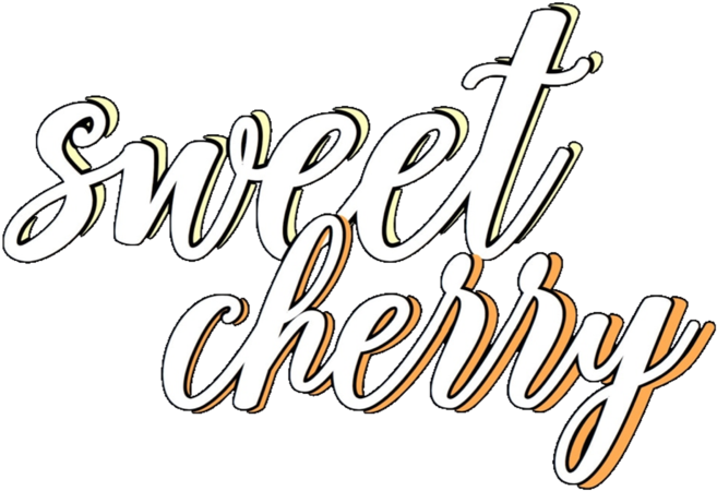 Sweet Cherry Calligraphy Graphic