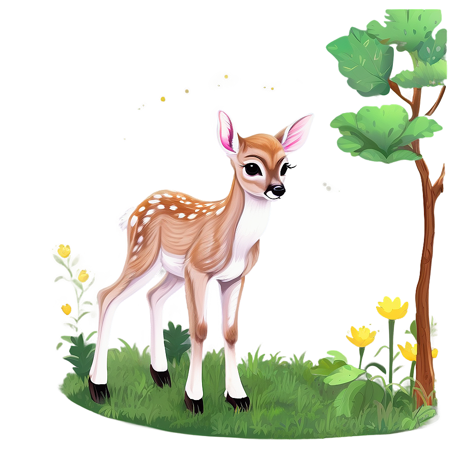 Sweet Fawn Scene Png Itd