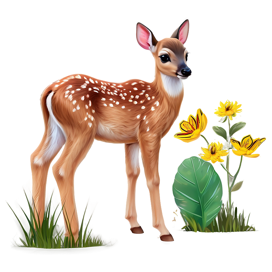 Sweet Fawn Scene Png Pdu38