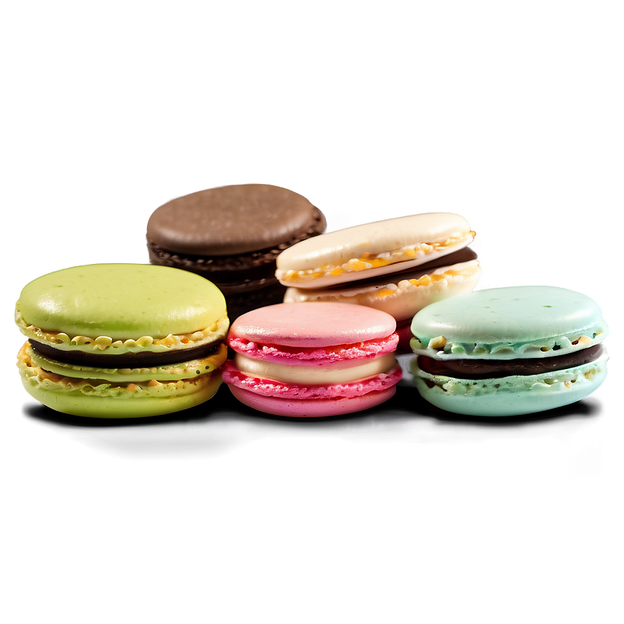 Sweet Macarons Selection Png Trx6