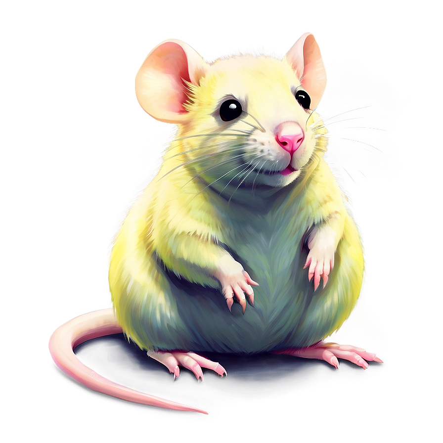 Sweet Rat Illustration Png 06252024