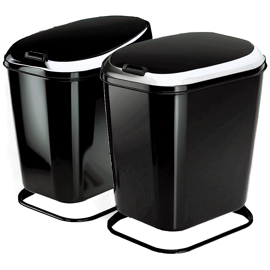 Swing Lid Bin Glossy Black Png 06242024