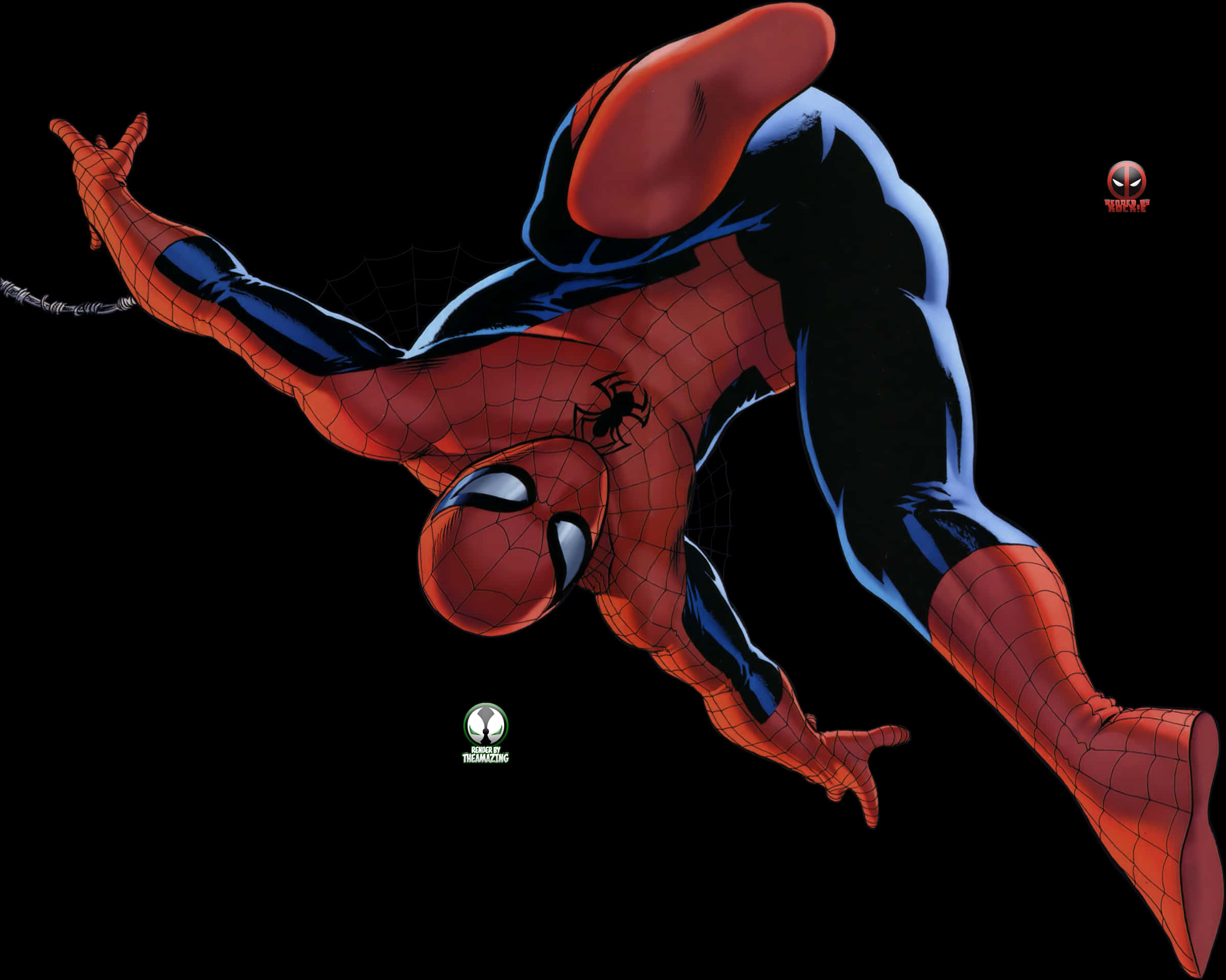 Swinging Spider Man Illustration