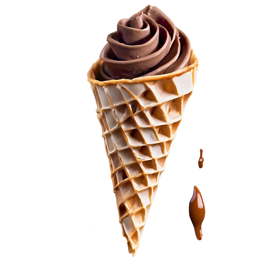 Swirl Waffle Cone Png 06282024