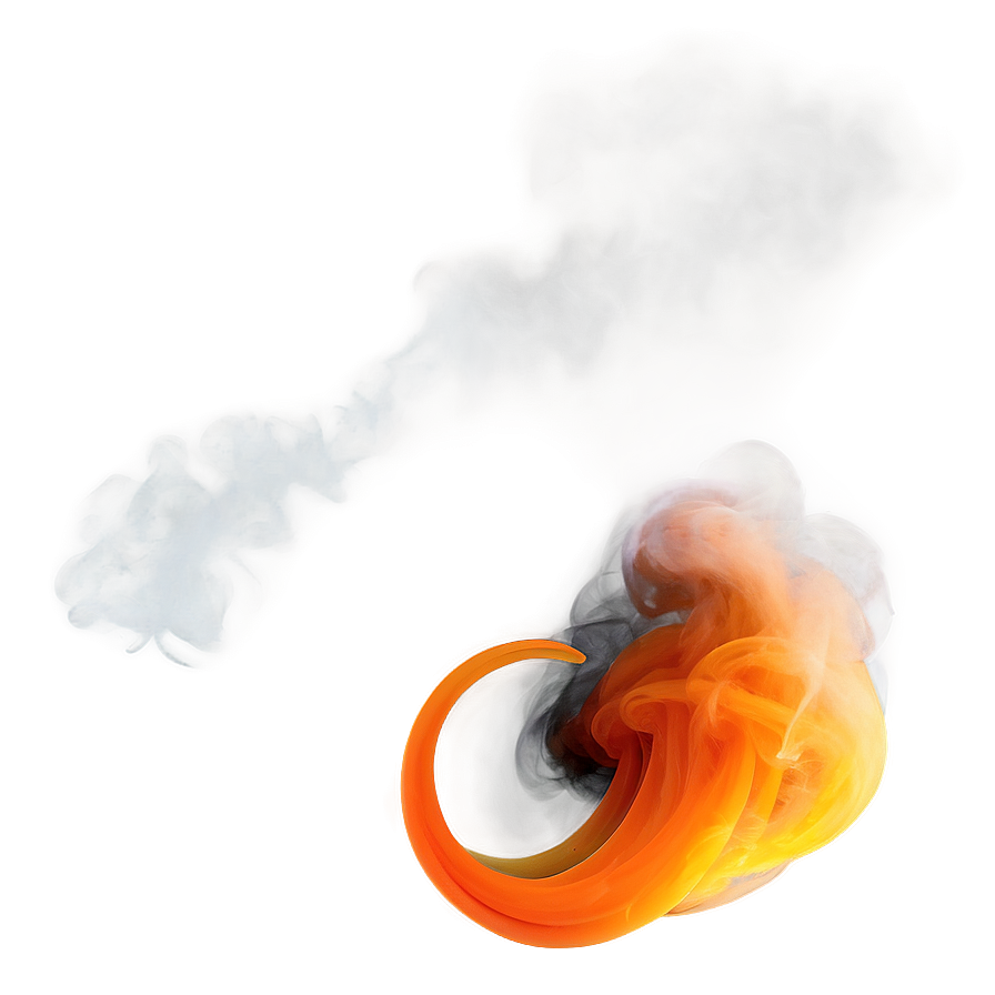 Swirling Orange Smoke Illusion Png Ajb