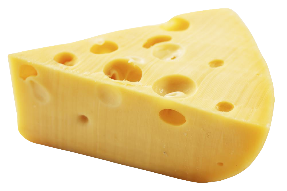 Swiss Cheese Wedge Isolated