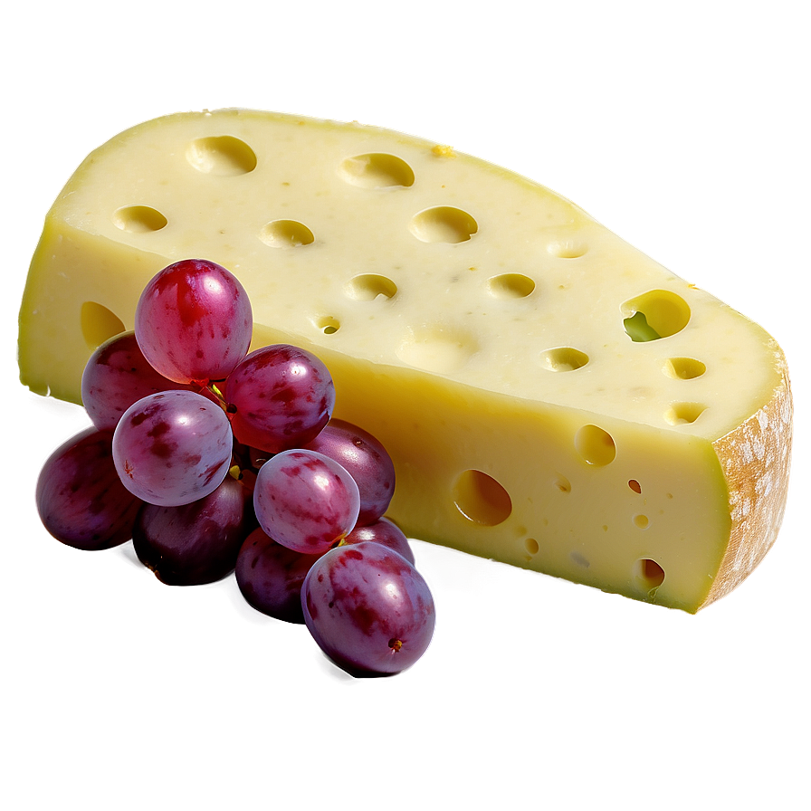 Swiss Cheese With Grapes Png Esw57