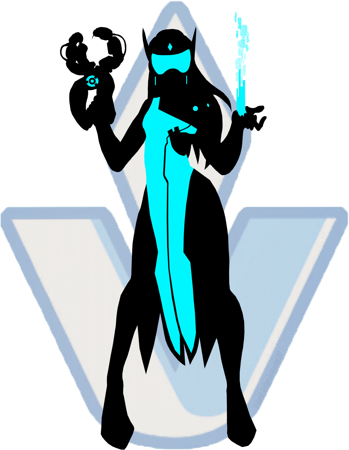 Symmetra Overwatch Character Silhouette