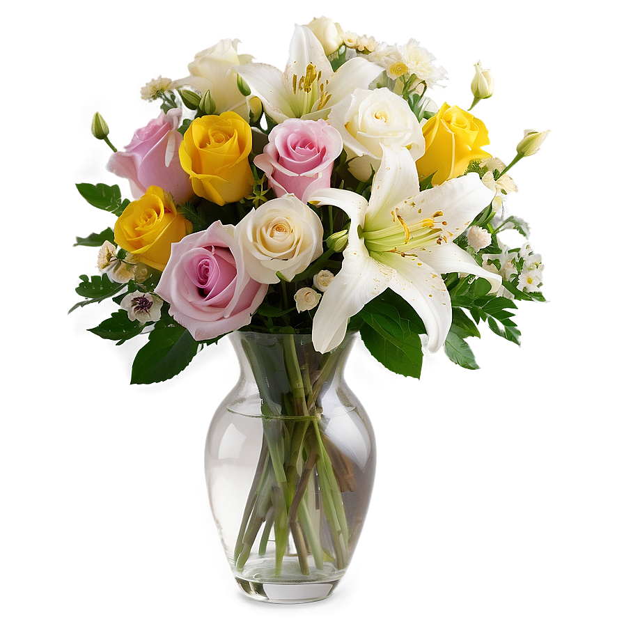 Sympathy Flowers In Vase Png 06272024