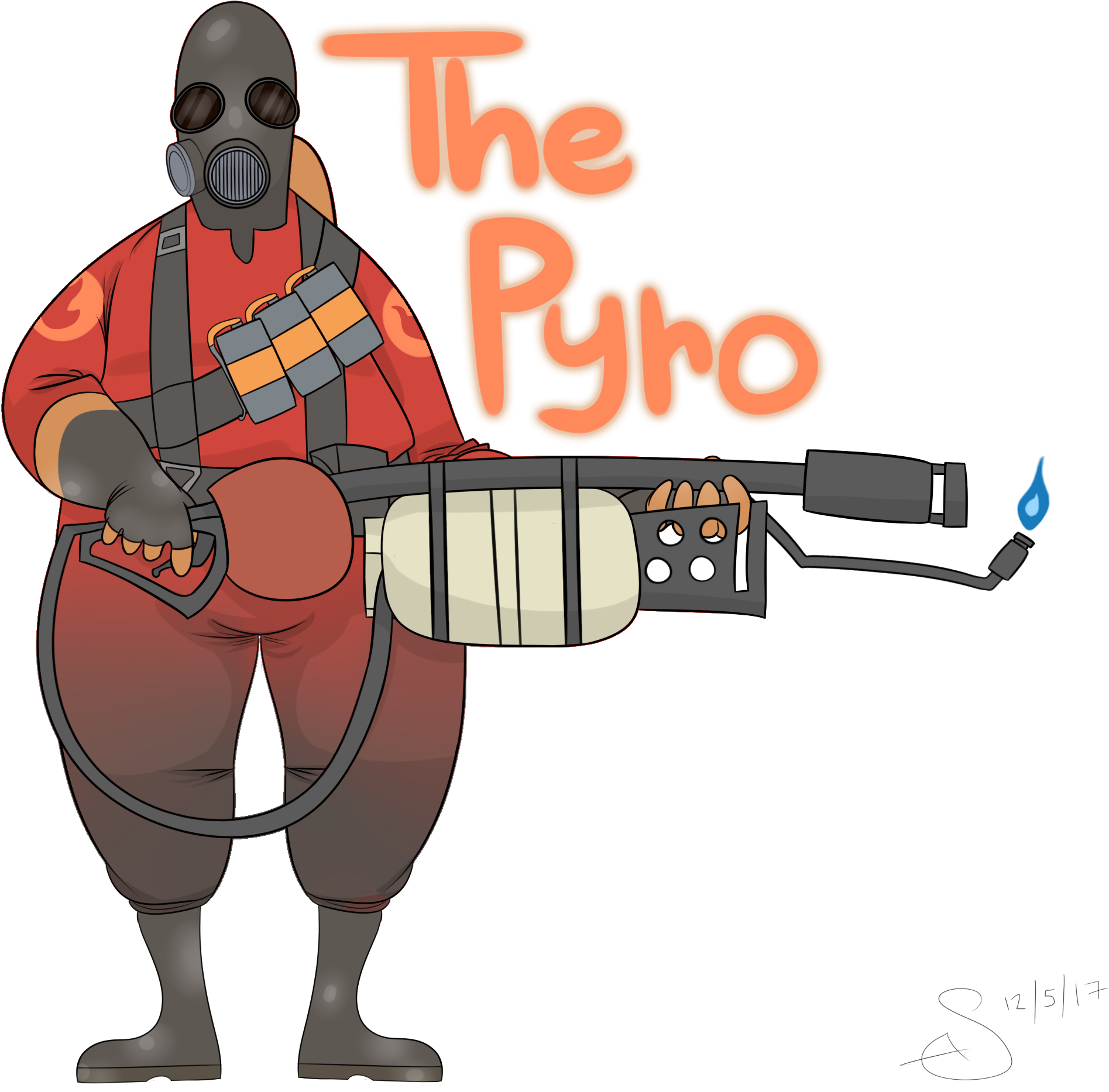 T F2 Pyro Character Artwork