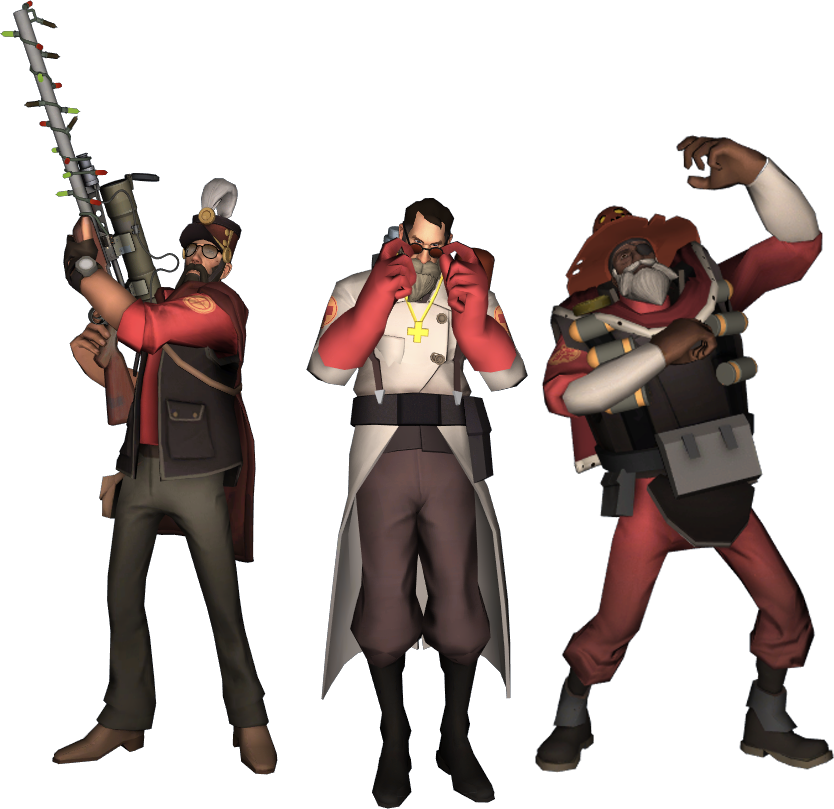 T F2 Team Red Classes Pose