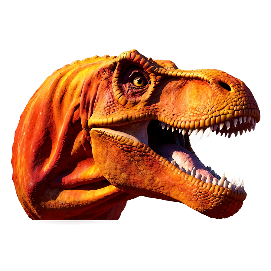 T Rex Head In Fiery Colors Png Ybd23