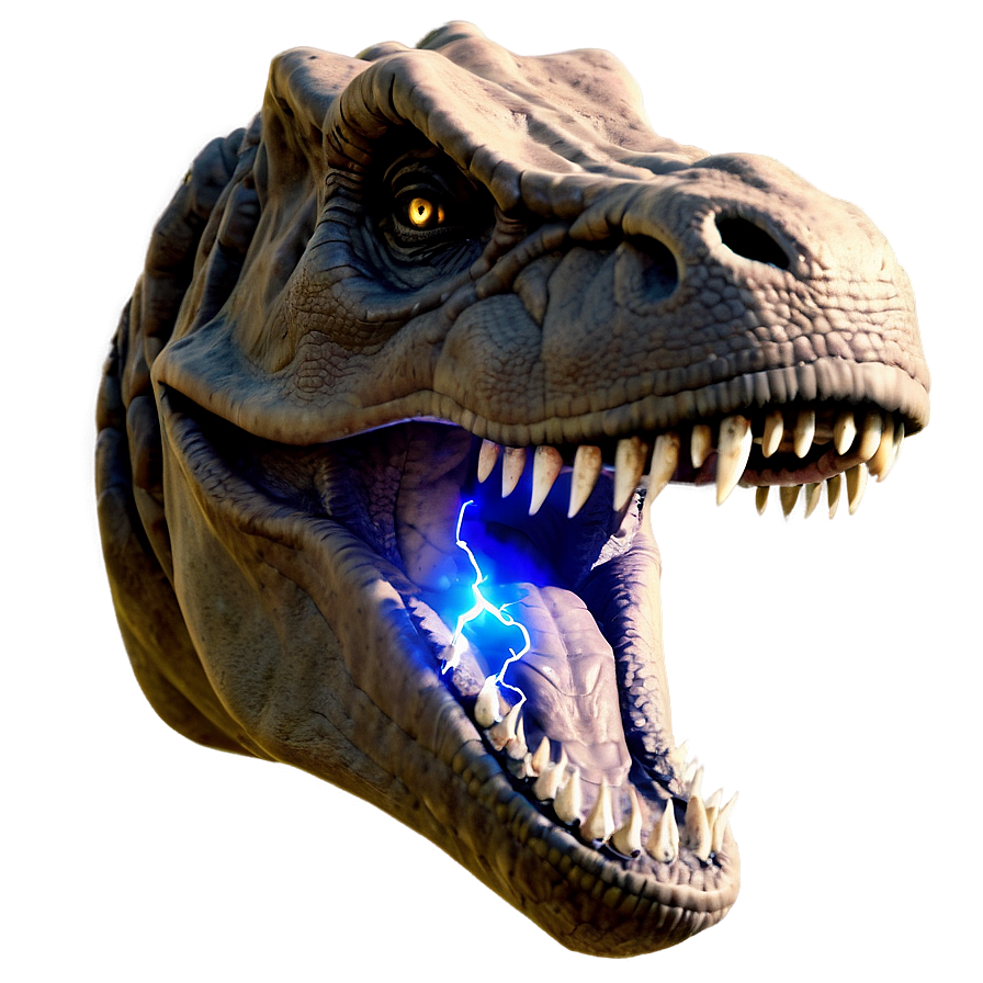 T Rex Head With Lightning Effect Png 99