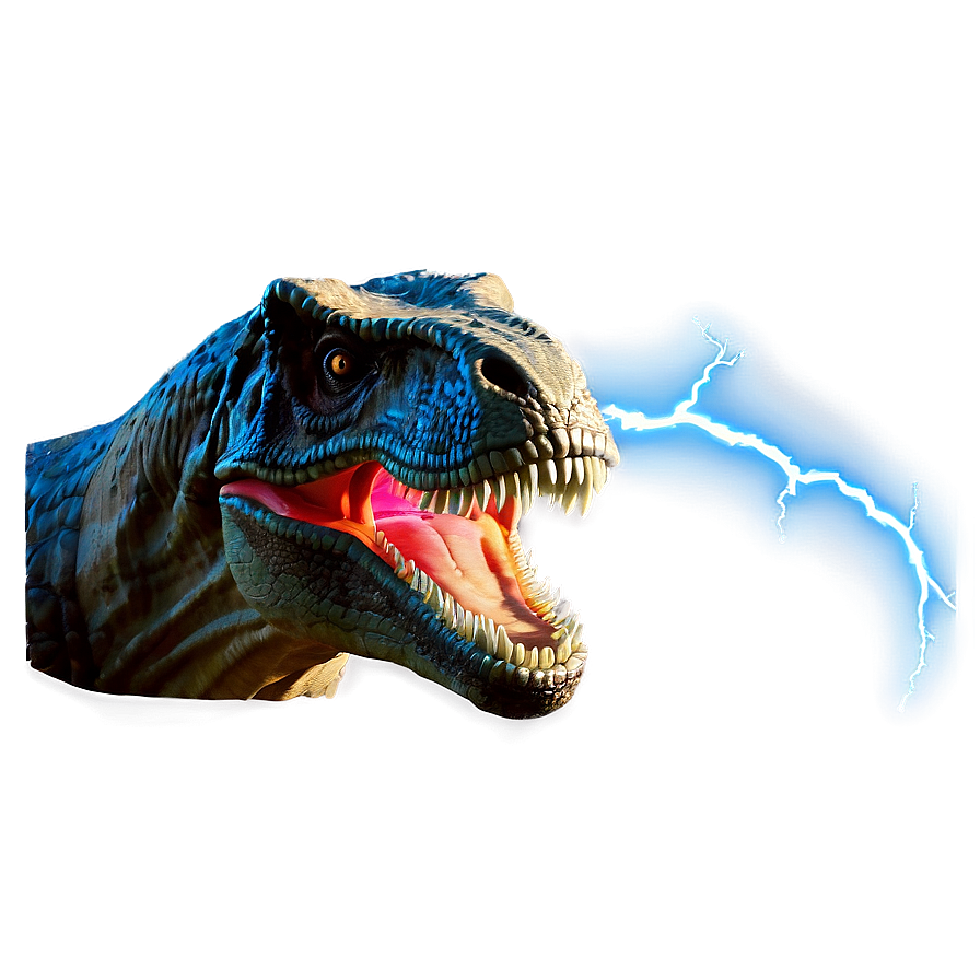 T Rex Head With Lightning Effect Png Saa