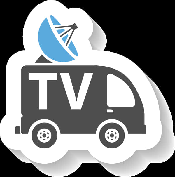 T V Broadcast Van Icon